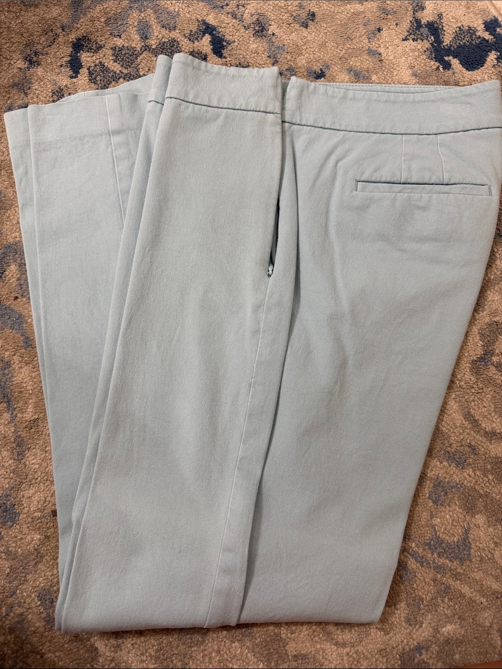 Talbots Women’s Light Blue Dress Pants — Classic Straight Dress Trousers